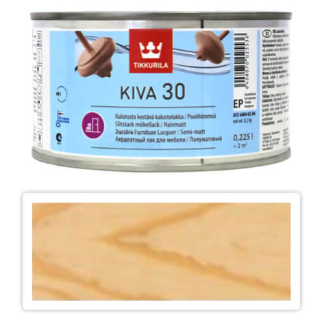 TIKKURILA Kiva 30 - vodouriediteľný lak 0.225 l Bezfarebný polomatný