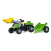 Šlapací traktor s prívesom a lyžicou Rolly Toys 023134 zelený