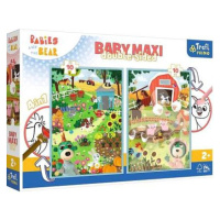 Trefl Puzzle Baby MAXI 2x10 - Deti a Medveď