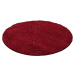 Kusový koberec Life Shaggy 1500 red kruh Rozmery koberca: 200x200 kruh