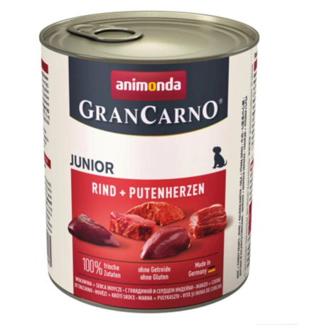 Animonda Grancarno Dog Junior Hovädzie/Morčacie Srdce - 800g