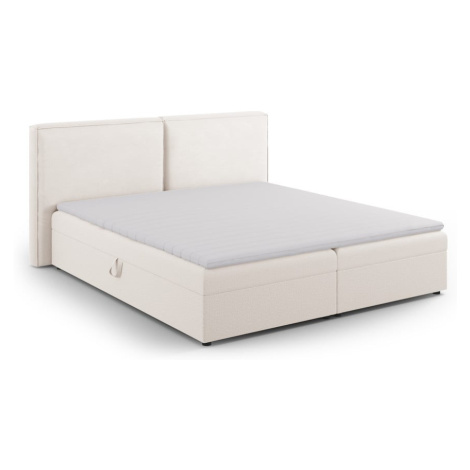 Krémová boxspring posteľ s úložným priestorom 180x200 cm Arendal – Cosmopolitan Design