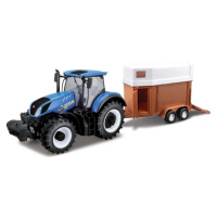 Bburago 1:32 Farm Traktor New Holland s vlečkou pre kone