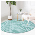 Tyrkysovomodrý prateľný okrúhly koberec vhodný pre robotické vysávače ø 120 cm Comfort – Mila Ho
