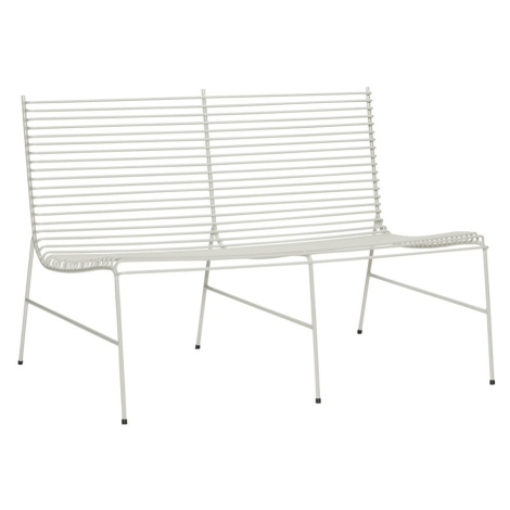 Biela kovová záhradná lavica String – Hübsch