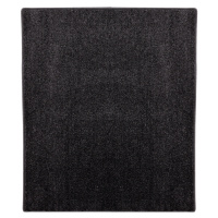 Kusový koberec Eton černý 78 čtverec - 200x200 cm Vopi koberce
