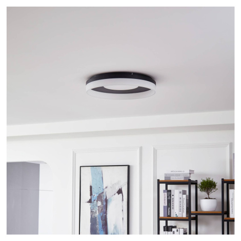 Lucande Smart LED stropné svietidlo Squillo black Tuya RGBW CCT