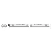 LEDVANCE svietidlo odolné voči vlhkosti Submarine PCR 150 G13 T8 2x 20W