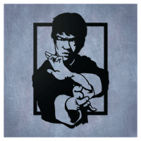 Drevený obraz - Bruce Lee, Čierna