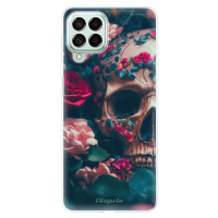 Odolné silikónové puzdro iSaprio - Skull in Roses - Samsung Galaxy M53 5G