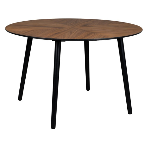Okrúhly jedálenský stôl s doskou v dekore orechového dreva ø 120 cm Clover – Dutchbone