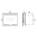 SAPHO - GLASS kúpeľňový axiálny ventilátor s LED displejom, 8W, potrubie 100, biela GS103
