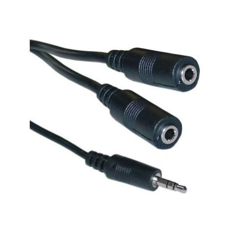 PremiumCord Kábel Jack 3.5mm stereo Y M/2xF 2m