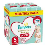 PAMPERS Premium Care Nohavičky plienkové veľ. 5 (12-17 kg) 102 ks