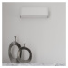 Biele stropné svietidlo so skleneno-textilným tienidlom 45x45 cm Kortez – Nice Lamps