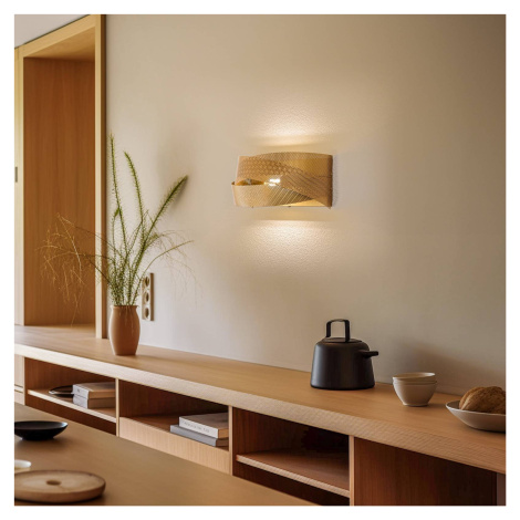 Euluna nástenné svetlo Tornado, zlatá farba