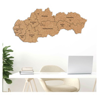 Korková mapa krajov Slovenska