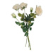 Umelá kvetina Ruža biela, 68 cm, 5 ks
