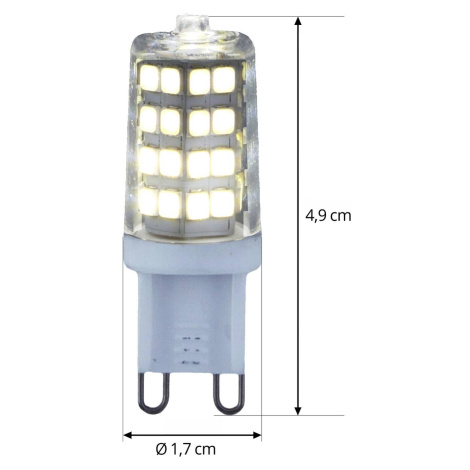 LED svietidlo Lindby, G9, 3 W, číre, 4 000 K, 350 lm