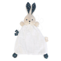 Textilný zajačik na maznanie Nature Rabbit Doudou K'doux Kaloo biely 20 cm z jemného materiálu o