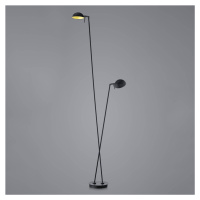 LED stojacia lampa Samy 2 svetlá 180cm čierna/zlatá