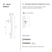 FT - MADLO kód 841C 40x10 mm ST ks NEM - nerez matná (F60) 600 mm 40x10 mm