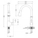 Mexen Diego, 1-komorový granitový drez 488x488x167 mm a drezová batéria Elia, 6512-76-670101-50