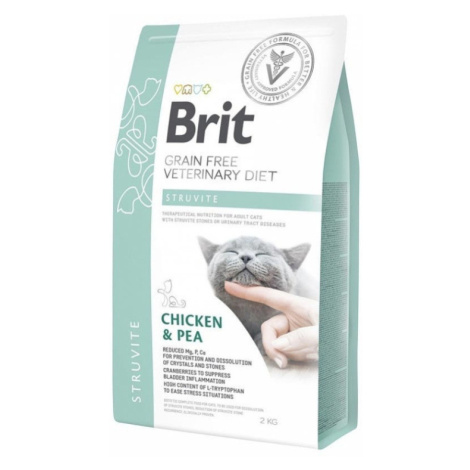 BRIT Veterinary diet grain free struvite granuly pre mačky, Hmotnosť balenia: 2 kg