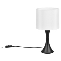 Stolná lampa Sabia, Ø 20 cm, biela/čierna