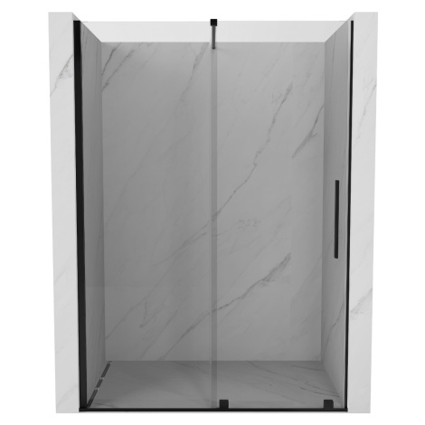 MEXEN/S - Velár posuvné sprchové dvere 160, transparent, čierna 871-160-000-01-70