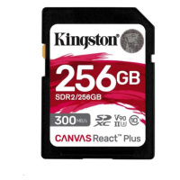 Kingston 256 GB Canvas React Plus SDXC UHS-II 300 R/260 W U3 V90 pre Full HD/4K/8K