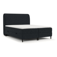 Čierna boxspring posteľ s úložným priestorom 140x200 cm Melba – Maison de Rêve