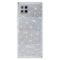 Odolné silikónové puzdro iSaprio - Abstract Triangles 03 - white - Samsung Galaxy A42