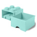 LEGO® úložný box 4 - so zásuvkou aqua  250 x 250 x 180 mm
