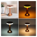 Nabíjateľná stolná lampa Chloey LED, medená farba, výška 20 cm, CCT