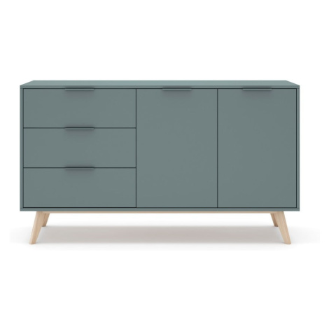 Komoda sivozelená 140x81x40 cm Pisco – Marckeric