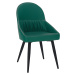Jedálenská stolička, ekokoža zelená/kov, KALINA