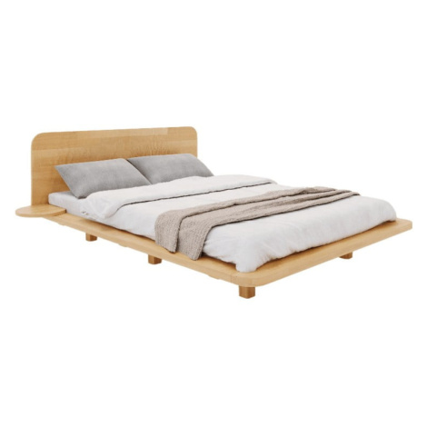 Dvojlôžková posteľ z bukového dreva 140x200 cm v prírodnej farbe Japandic - Skandica