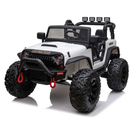 mamido Detské elektrické autíčko jeep Brothers biele