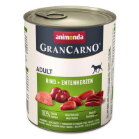 Konzerva Animonda Gran Carno Adult hovädzie a kačacie srdce 800g