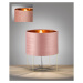Ružová stolová lampa s textilným tienidlom (výška  43 cm) Aura – Fischer & Honsel