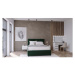 Čalúnená posteľ Wolfgang 160x200, zelená, bez matraca