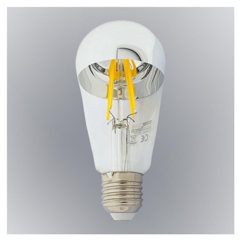 Žiarovka FL LED ST64 8W E27 4200K Half Silver MERKURY MARKET