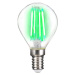 LED žiarovka E14 4 W filament, zelená