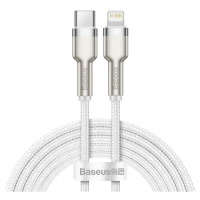 Kábel Baseus USB-C cable for Lightning Cafule, PD, 20W, 2m (white) (6953156202115)