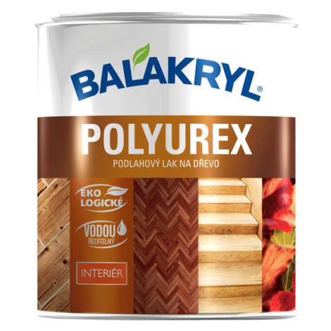BALAKRYL POLYUREX - Vodou riediteľný podlahový lak 4 kg bezfarebný polomatný