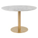 Okrúhly jedálenský stôl s doskou v dekore mramoru ø 110 cm Bolzano – House Nordic