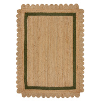 Kusový koberec Grace Jute Natural/Green Rozmery kobercov: 160x230