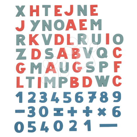 Magnetické písmenká ABC a Čísla Magnetic Letters&Numbers Smoby so znakmi dvojfarebné 72 kusov