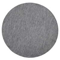 Kusový koberec Twin-Wendeteppiche 103097 grau creme kruh – na ven i na doma - 140x140 (průměr) k